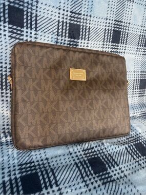 Michael Kors Brown Laptop Sleeve